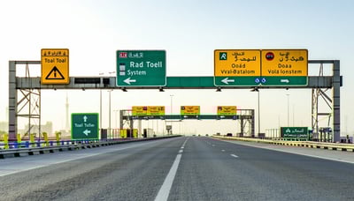Dubai road toll system illustration